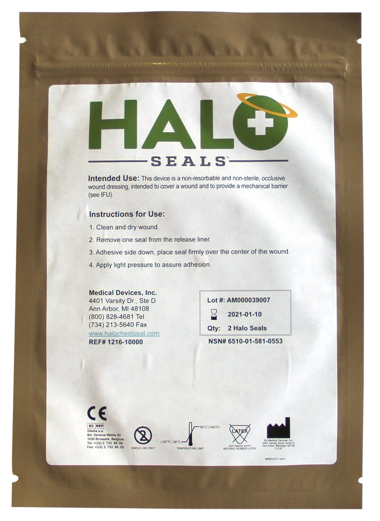 Halo Seal Two Pack (Flat Pack) 10.75" x 7.5"  Case Qty 200