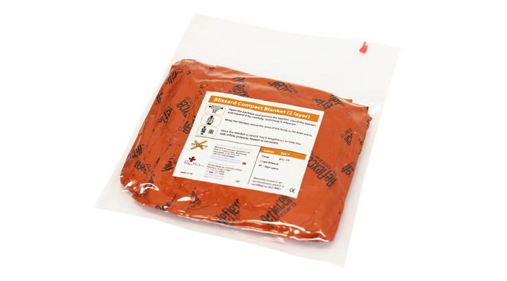 BLIZZARD ULTRA COMPACT BLANKET- ORANGE - Case of 25 Units